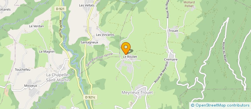 localisation de l'entreprise RIZOLET à MEYRIEUX-TROUET