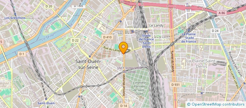 localisation de l'entreprise RJ AUTO à SAINT-OUEN-SUR-SEINE