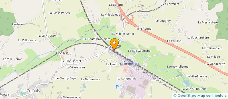 localisation de l'entreprise RJ BAT'  MONTAUBAN-DE-BRETAGNE