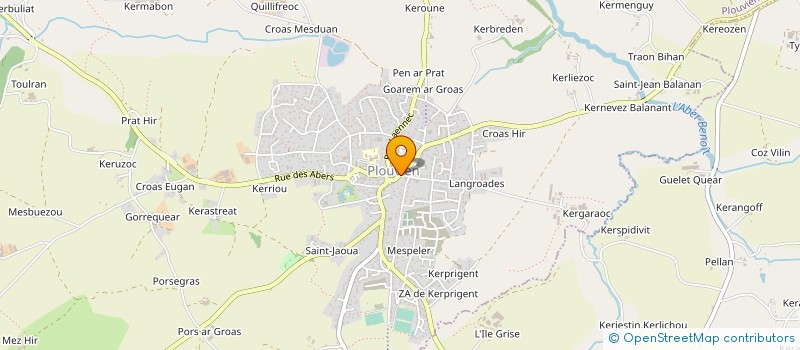 localisation de l'entreprise RJ CLOISONS SECHES  PLOUVIEN