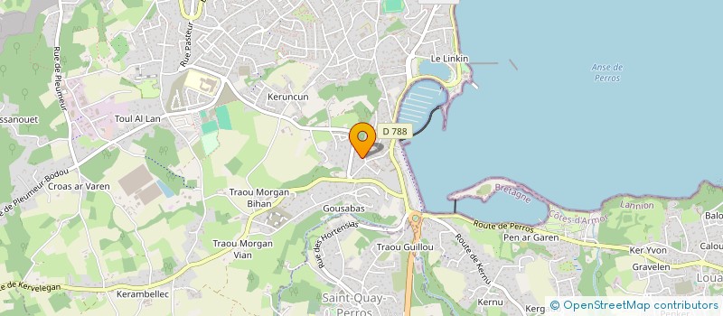localisation de l'entreprise RJ ELEC à PERROS-GUIREC