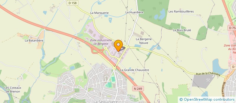 localisation de l'entreprise RJ MEDIA à LA SEGUINIERE