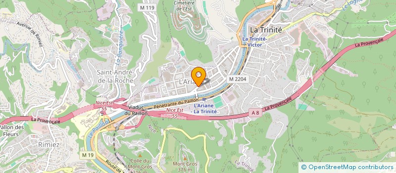localisation de l'entreprise RJ TECH à NICE