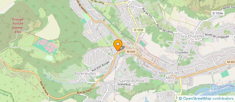 localisation de l'entreprise RJ TOITURE  ROZERIEULLES