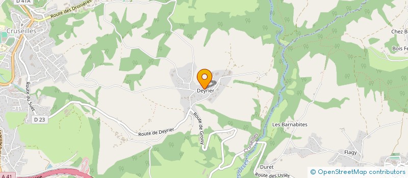 localisation de l'entreprise RJBM BATISSEURS à CRUSEILLES
