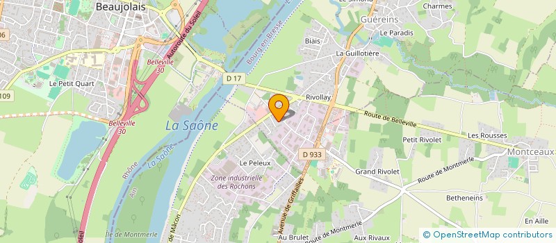 localisation de l'entreprise RJF GESTION  GUEREINS