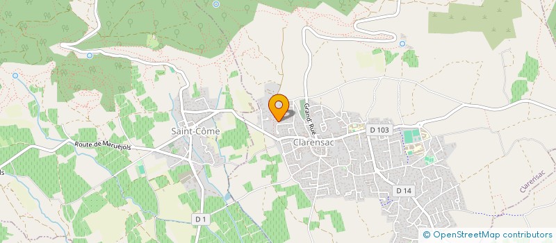 localisation de l'entreprise RJG  CLARENSAC