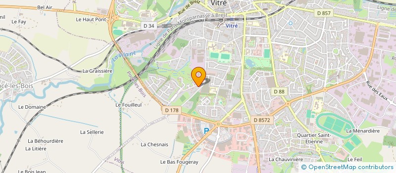 localisation de l'entreprise RJH IMMO  VITRE