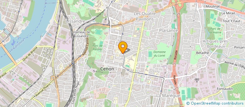 localisation de l'entreprise RJL EXPRESS  CENON