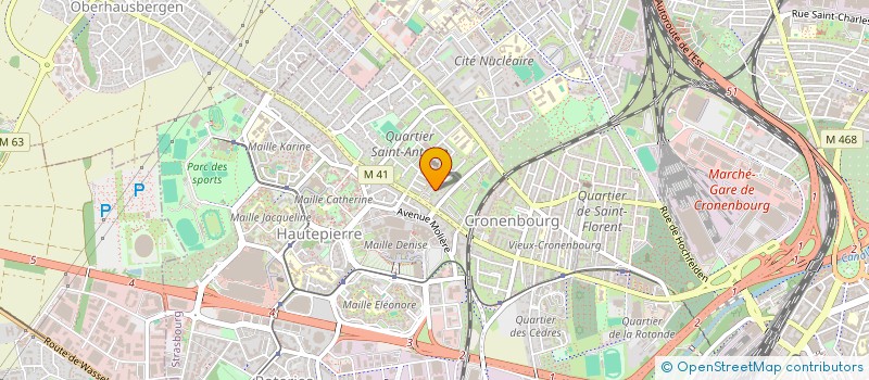 localisation de l'entreprise RJM  STRASBOURG