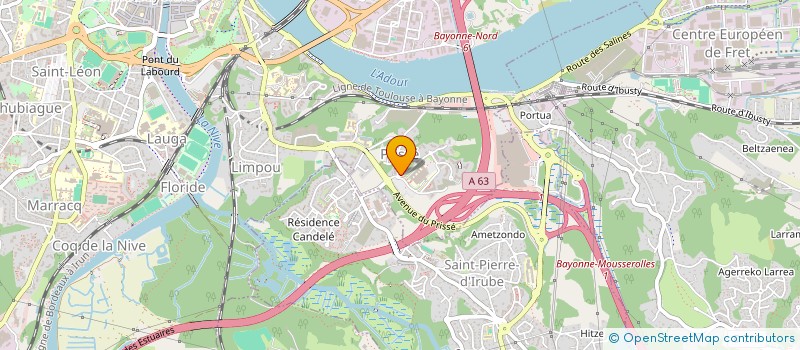 localisation de l'entreprise RJR  BAYONNE