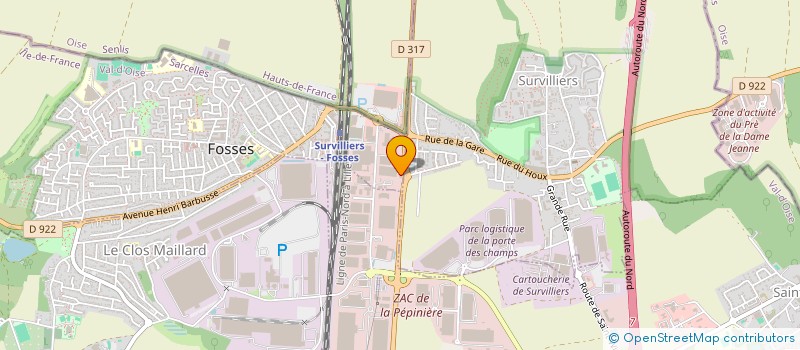 localisation de l'entreprise RK  FOSSES