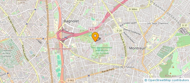 localisation de l'entreprise RK EXPRESS à BAGNOLET