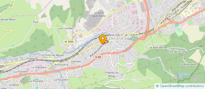 localisation de l'entreprise RK PEINTURE  LA RICAMARIE