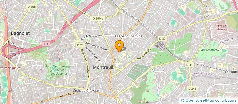 localisation de l'entreprise RK1 LIGHTING à MONTREUIL