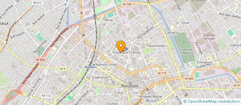 localisation de l'entreprise RL 21  ROUBAIX