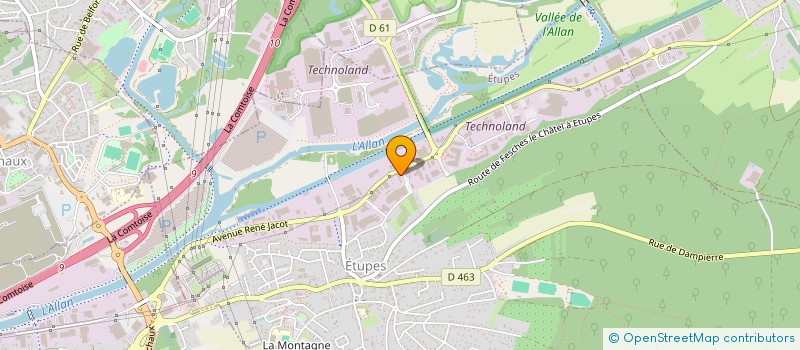 localisation de l'entreprise RL  ETUPES