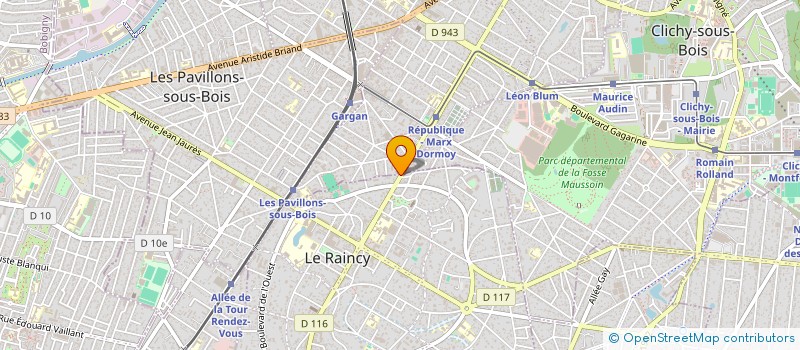 localisation de l'entreprise RL EVENTS MEDIA GROUP  LE RAINCY