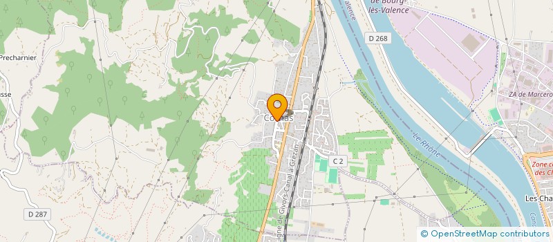 localisation de l'entreprise RL PEINTURE  CORNAS