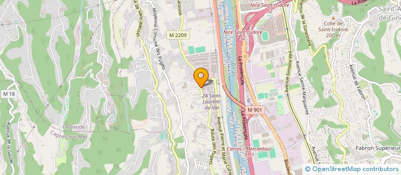 localisation de l'entreprise RLBV SAS  SAINT-LAURENT-DU-VAR