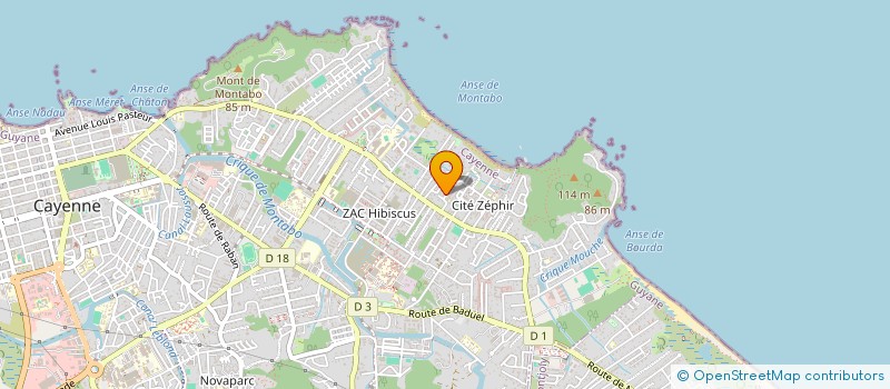 localisation de l'entreprise RLC CONSTRUCTIONS ET SERVICES à CAYENNE