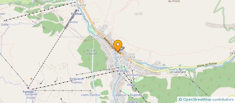 localisation de l'entreprise RLK HABITAT  VAL-D'ISERE