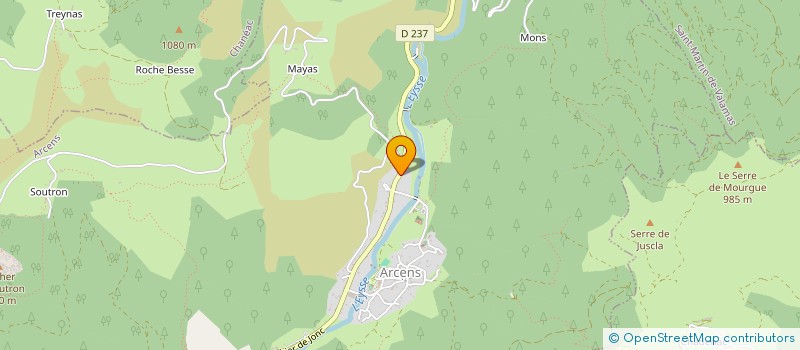 localisation de l'entreprise RM 07 RADIO/TV à ARCENS