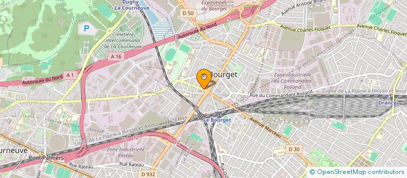 localisation de l'entreprise RM  LE BOURGET