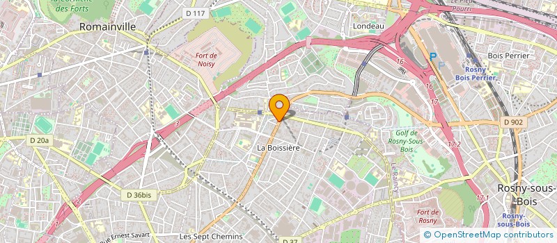 localisation de l'entreprise RM 93 à MONTREUIL