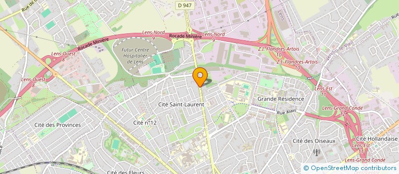 localisation de l'entreprise RM AMENAGEMENT à LENS