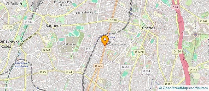 localisation de l'entreprise RM AUTO  BAGNEUX