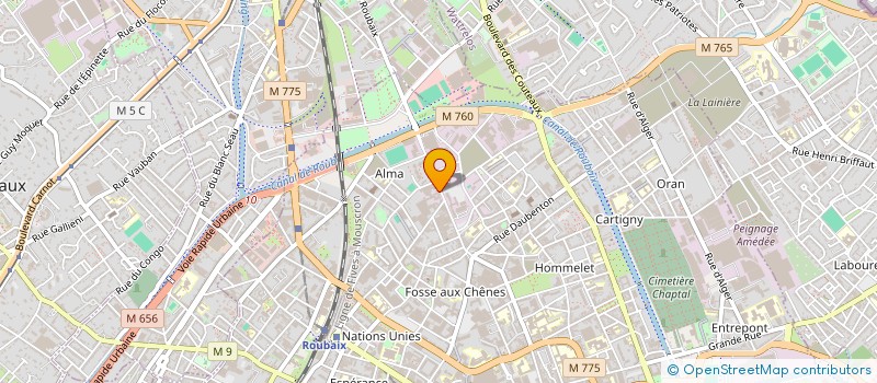 localisation de l'entreprise RM AUTOS à ROUBAIX