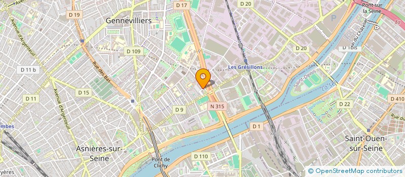 localisation de l'entreprise RM CAR à GENNEVILLIERS