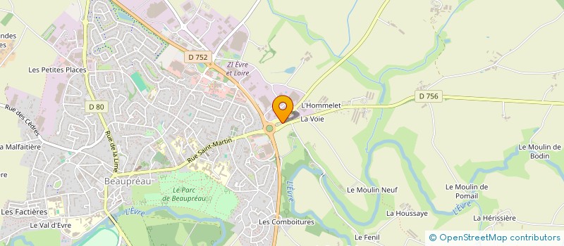 localisation de l'entreprise RM CARRELAGE à BEAUPREAU-EN-MAUGES