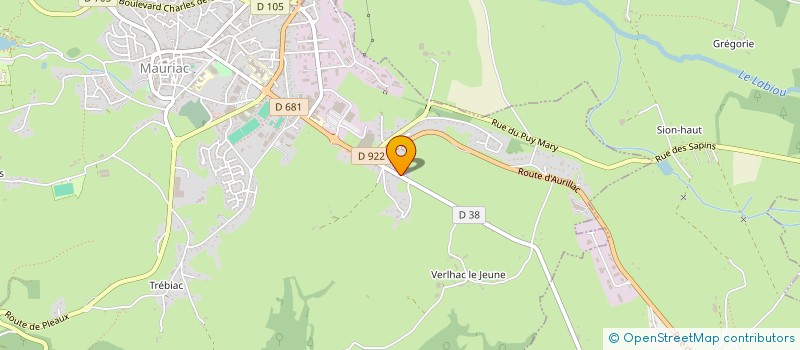 localisation de l'entreprise RM CARRELAGE à MAURIAC