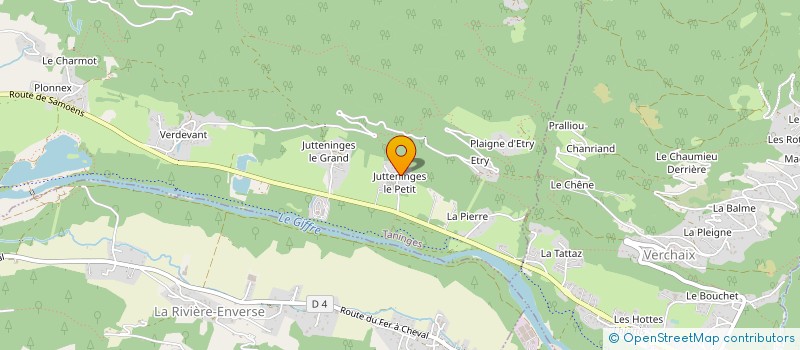 localisation de l'entreprise RM CHARPENTE SAS à TANINGES