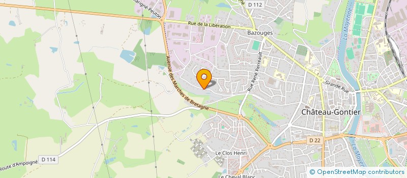 localisation de l'entreprise RM CONSEIL à CHATEAU-GONTIER-SUR-MAYENNE