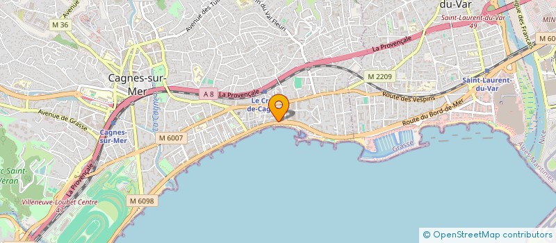 localisation de l'entreprise RM CONSTRUCTION à CAGNES-SUR-MER
