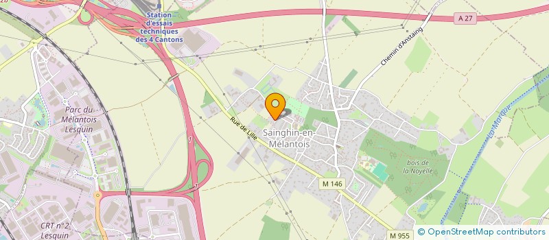 localisation de l'entreprise RM GESTION à SAINGHIN-EN-MELANTOIS