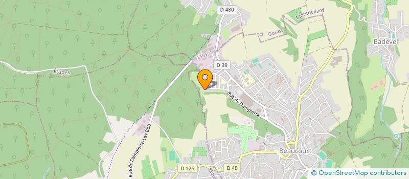 localisation de l'entreprise RM IMMO 90 à BEAUCOURT