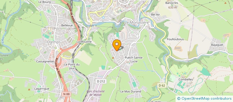 localisation de l'entreprise RM INFORMATIQUE BOURRAN  LE MONASTERE