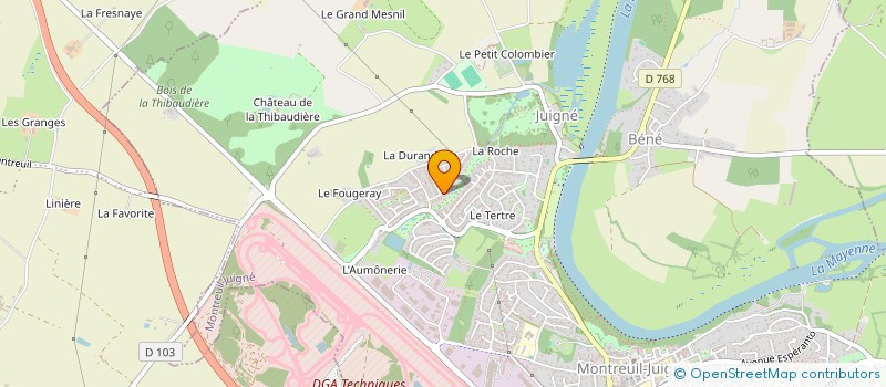 localisation de l'entreprise RM PATRIMOINE 49  MONTREUIL-JUIGNE