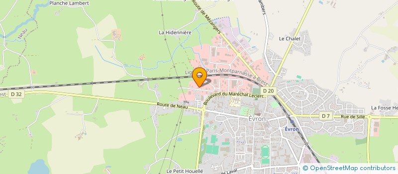localisation de l'entreprise RM SCIAGE à EVRON