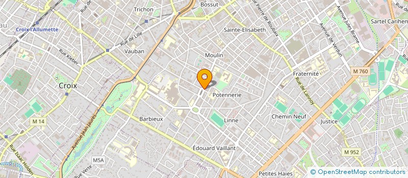 localisation de l'entreprise RM SOCIETE  ROUBAIX