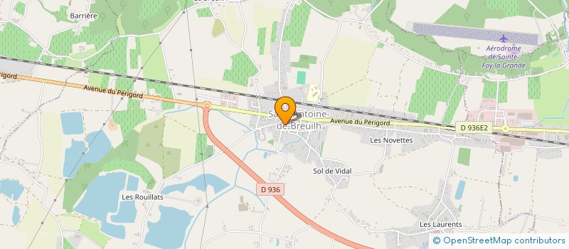 localisation de l'entreprise RM STUDIO à SAINT-ANTOINE-DE-BREUILH