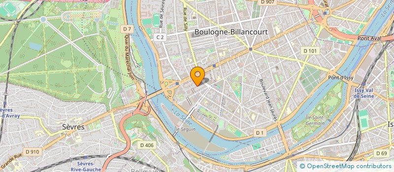 localisation de l'entreprise RM TRANSPORT à BOULOGNE-BILLANCOURT