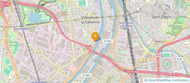 localisation de l'entreprise RM VOYAGES - FEMMES SANS FRONTIERES à VILLENEUVE-LA-GARENNE
