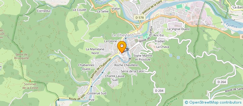 localisation de l'entreprise RM07  LE CHEYLARD