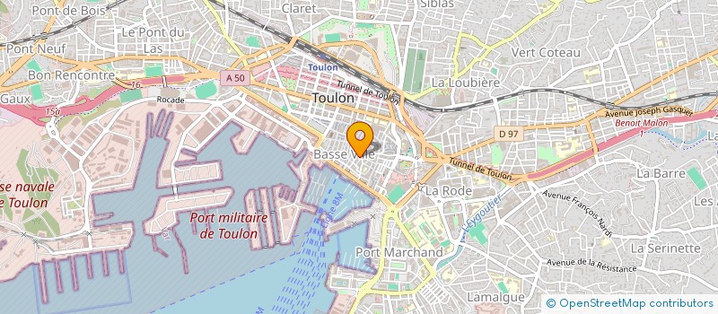 localisation de l'entreprise RM2C DIFFUSION à TOULON