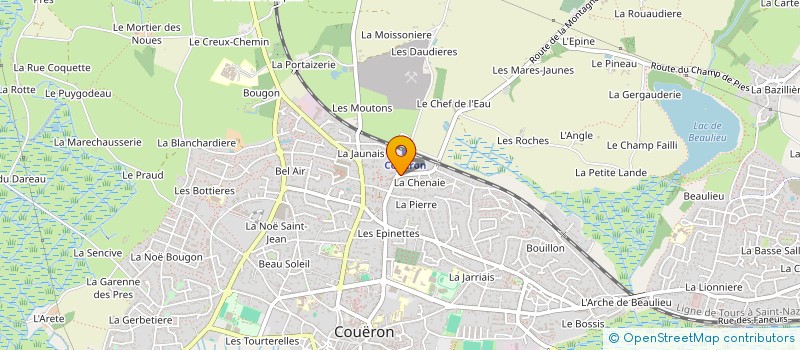 localisation de l'entreprise RMA PEINTURE à COUERON